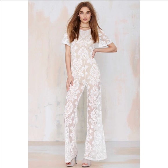 all white lace jumpsuit